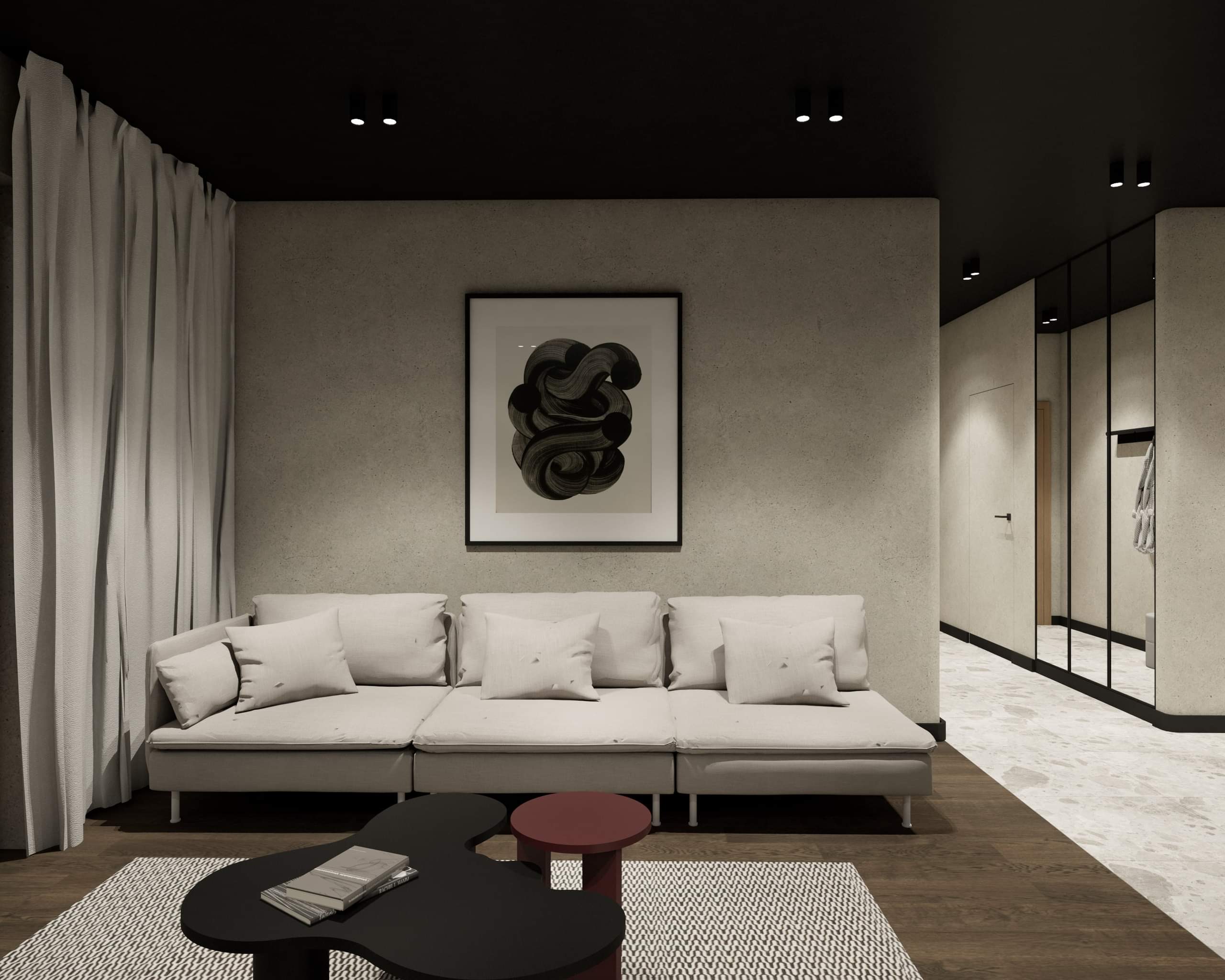 hochwertige malerarbeiten in luxorösem wohnzimmer von sochon interior
